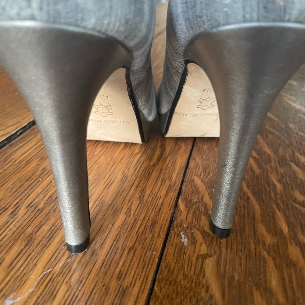 Silver Heels size 6.5 Antonio Mellani - Picture 3 of 6